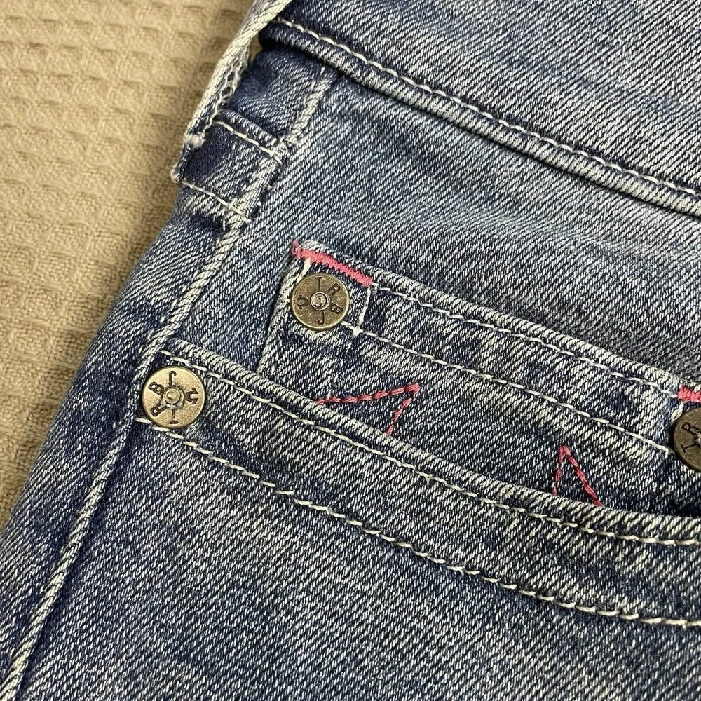 True Religion Ricky Jorts Jean Shorts 32 Men's Relaxed Straight BCA Pink Accents